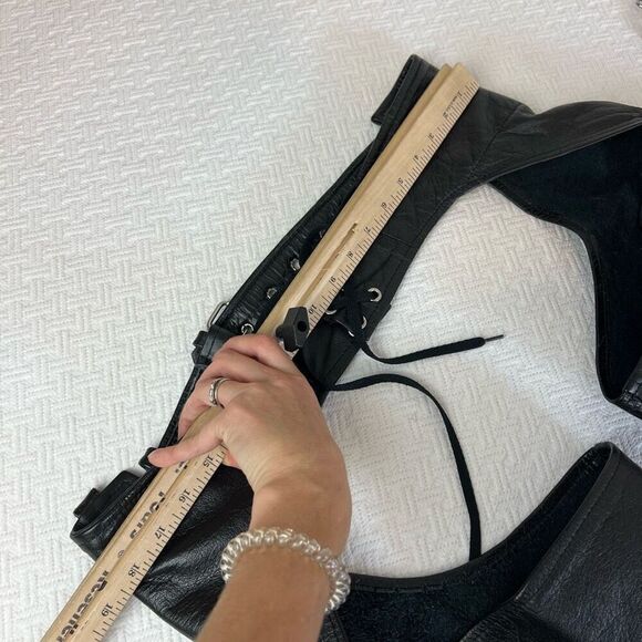 Vintage Screaming Eagle Black Leather Jacket Size 40 With Leather Chaps Large - Picture 13 of 16